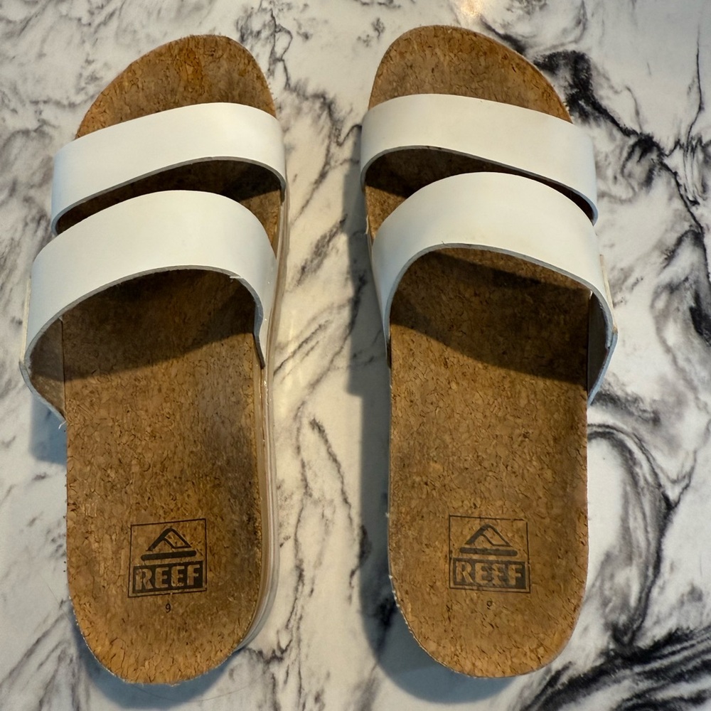 Reef Kids White Cork Sandals